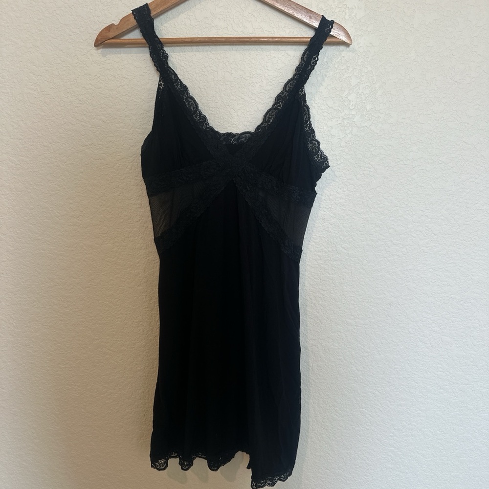 Adore Me Black Lace Chemise